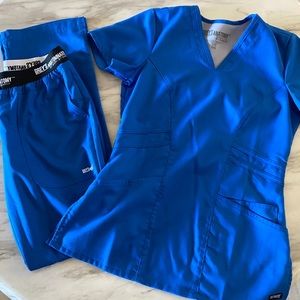 greys anatomy royal blue scrubs